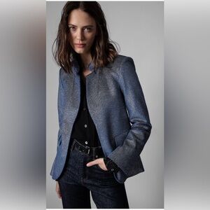 NWOT Zadig & Voltaire Very Velours Sparkle Jacket FR 36/US 4 (MSRP $548)